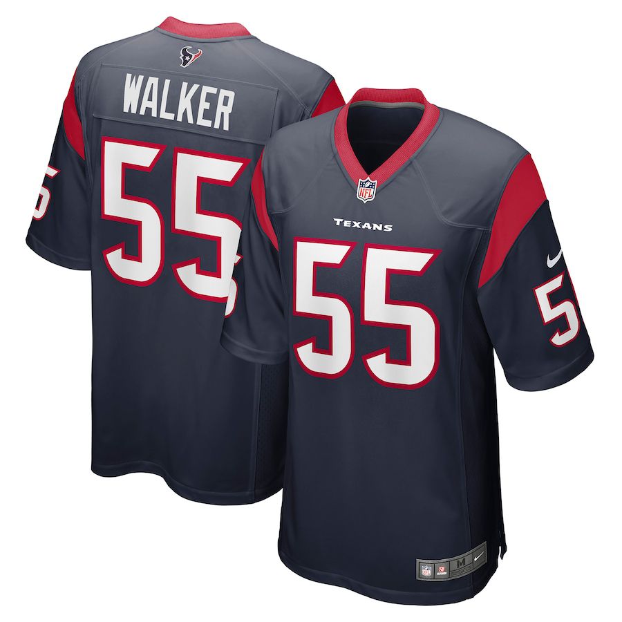 Men Houston Texans #55 DeMarcus Walker Nike Navy Game Player NFL Jersey